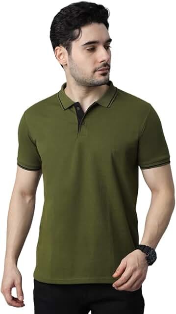 Leriya Fashion Polo T-Shirt for Men – Cotton Full Sleeve Regular Fit Tee | Perfect for Golf, Travel & Outdoor Casual Look