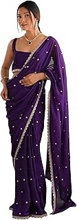 MIRCHI FASHION Women's Latest Chiffon Batik Printed Saree with Blouse Piece