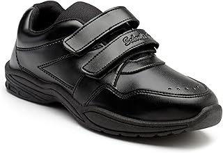 Liberty SCHOOLFUN Unisex School Uniform Shoes | PVC Sole School Shoes for Boys & Girls |Lightweight & Velcro School Shoes for Boys | School Shoes for Kids