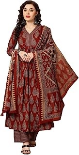 KLOSIA Women Viscose Printed Kurta Pant Dupatta Set