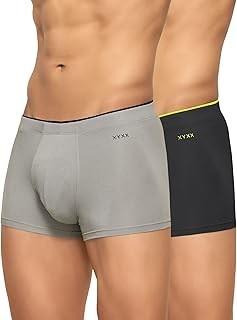 Van Heusen Men Boxer Briefs - 100% Combed Cotton - Pack of 2 - Anti Bacterial, Colour Fresh, Moisture Wicking