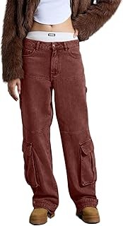 GRECIILOOKS Women's Loose High Rise Jeans | Pant | Bootcut High Waist | Bell Bottom Jeans | Baggy